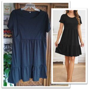 3 in 1 Delivery/Labor/Nursing/Maternity Nightgown Casual Dress NWT! - Black, M